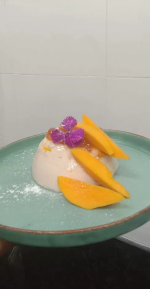 Mango panna cotta dessert by Gourmet Guys